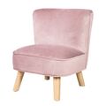 Roba Kindersessel Lil Sofa bequemer Sessel mit Holzfüßen Mauve