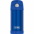 THERMOS kids Isolier-Trinkflasche FUNTAINER STRAW BOTTLE Flasche Navy 350 ml