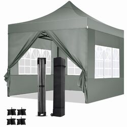 Pavillon 3x3m Faltpavillon Gartenzelt Pop Up Partyzelt Wasserdicht UV Schutz 50+