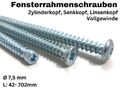 Fensterrahmenschrauben Rahmenschrauben Mauerweksschrauben Rahmenschraube 7,5mm 