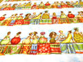 Fruit ladies  Dicke Frauen Bordüre    Patchworkstoff  Baumwolle  47x110cm