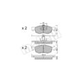 1x ORIGINAL® Metelli 22-0274-2 Bremsbelagsatz, Scheibenbremse Vorne, exkl.