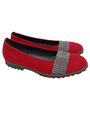 GABOR Klassische Ballerinas Damen Gr. DE 42 rot-weiß-schwarz Casual-Look