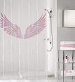 Kleine Wolke Wings Duschvorhang, PEVA, Flamingo, 180x200 cm Bad Dusche Vorhang