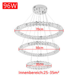 48W-96W Dimmbar LED Kristall Kronleuchter Pendelleuchte Hängeleuchte Lüster Top#