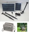 20W Solarpumpe Teich Pumpe 750L Akku Batterie Gartenteich Bachlauf Solar Garten