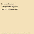 Die ersten Zeitungen: Textgestaltung und Nachrichtenauswahl, Schröder, Thomas