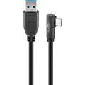 goobay USB C/USB 3.0 A Kabel 1,0 m schwarz, 1 St.