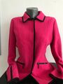 Basler Damenblazer Gr.38 Pink mit schwarzem Paspel 100% Wolle Walk - Loden