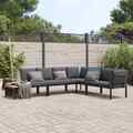 Gartenmöbel Sofa Gartenbank Garnitur Lounge Sitzgruppe 5-tlg. Aluminium vidaXL