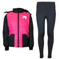 Kinder Reitset Winter Reitjacke Mia pink mit Reitleggings schwarz MS-Trachten