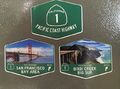 Kühlschrank Magnet Set Pacific Coast Hwy Big Sur Golden Gate 9x7cm Magnetschild 