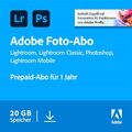 Adobe Creative Cloud Foto-Abo mit 20GB Photoshop und Lightroom 1 Jahreslizenz