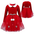 Kinder Mädchen Weihnachtskleid Prinzessin Tütü Kleid Weihnachten Party Kostüm