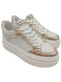 MELINE Plateausneaker Damen Gr. DE 39 weiß-goldfarben Casual-Look