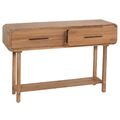 Konsolentisch HWC-M47, Telefontisch Beistelltisch Akazie Massiv-Holz 80x120x35cm