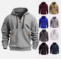 Casual Herren Sweatshirt mit Kapuze und Kapuze Pullover Reißverschluss Freizeit