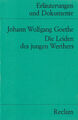 Reclam- ERLÄUTERUNGEN A : GOETHE : DIE LEIDEN DES JUNGEN WERTHER  A  8113  a