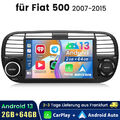 Für Fiat 500 2007-15 Autoradio Carplay Android 13 7'' GPS Navi IPS BT 2+64GB USB