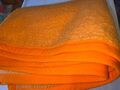 orange Molly Decke Wohndecke Unterbett Einziehdecke 155x200 guter Zustand DDR