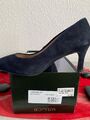 Unisa Larson Atlantic Pumps Rauleder Blau Gr.38 Premium Neu 