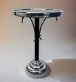 Beistelltisch Rauchertisch Rund Bauhaus Art Deco Chrom Glas Vintage