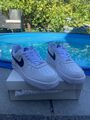 EU 41 - Nike Air Force 1 '07 AF1 Triple White Schwarz Unisex Leder Damen Herren