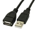 Kabel Erweiterung Äußere 1x USB 2.0 A Stecker Auf Buchse 16cm Schwarz