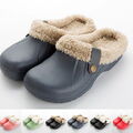 Herren Damen Schuhe gefüttert Winter Warme Clog Hausschuhe Gartenschuhe Größe