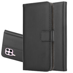 Handy Tasche Echt Leder Book Klapp Etui Schutz Hülle Magnet für Huawei P40 Lite