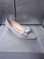 Neuwertige GABOR Pumps Gr 37 (4) Wildleder grau Ballerinas Halbschuhe #S732