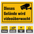 Schild Gelände videoüberwacht 20x30 cm VIDEO Kamera ÜBERWACHUNG Privat PVC #124