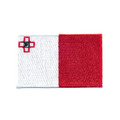 40 x 25 mm Malta Gozo Valletta Flagge Fahne EU Patch Aufnäher Aufbügler 1369 A