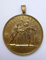 Gedenkmedaille Ludwig XIV. König von Frankreich bronze vergoldet 1643-1715.