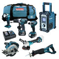 Makita DGA511 RTJ Winkelschleifer Combo Kit 18V Set inkl. DHP458 uvm.