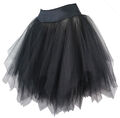 Tutu Tüll rock Damen Karneval Fasching Petticoat 60cm lang Knielang gezackt NEU