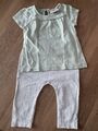 Baby-Set, Topomini, Gr. 74/80, Leggings, T-Shirt, grün, Mädchen