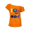 I Love The 80s Top Damen T-Shirt Popstar Retro Kostüm Damen Party Paket