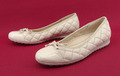 Gabor Comfort Ballerina Slipper Damen Halbschuhe Schuhe Beige Leder Gr. 39 - 6