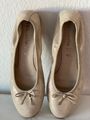 Ballerinas Leder Goldfarben Gr 40 wie neu