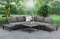 Modernes Eck Sofa Lounge Set Aluminium und Polywood Nonwood MIRO Wetterfest NEU