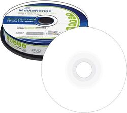 10 MediaRange DVD-R mini 8cm 30Min 1,4GB bedruckbar für Camcorder printable