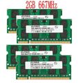 8GB 4 x 2GB PC2-5300S DDR2 667MHz 1.8v cl5 Dual Channel Laptop RAM Für Elpida