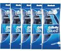 25 Gillette Blue II Slalom Herrenrasierer Einwegrasierer Rasierer 5x5er Pack