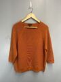 Phase Eight orange Raglan dünner Strick Relaxed Fit Pullover Oberteil Gr. M Paisie Look