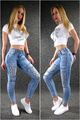 sexy PushUp Damenjeans S 36 M 38 Glitzer Skinny Stretch Jeans E2709