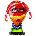 Glasskulptur Skulptur aus Glas im Murano Stil Figur Gesicht Abstrakt Kunst