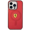 Ferrari iPhone 14 Pro MagSafe Hülle Case Cover Translucent red