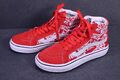 Vans Old Skool Sk8-Hi Sneaker Skaterschuhe rot weiß Gr. 35 Logo Print CH2-177