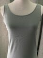 3x H&M Damentop Tank Top M 38 Tanktop Grau Grün Mix Basic Top Damen wie neu